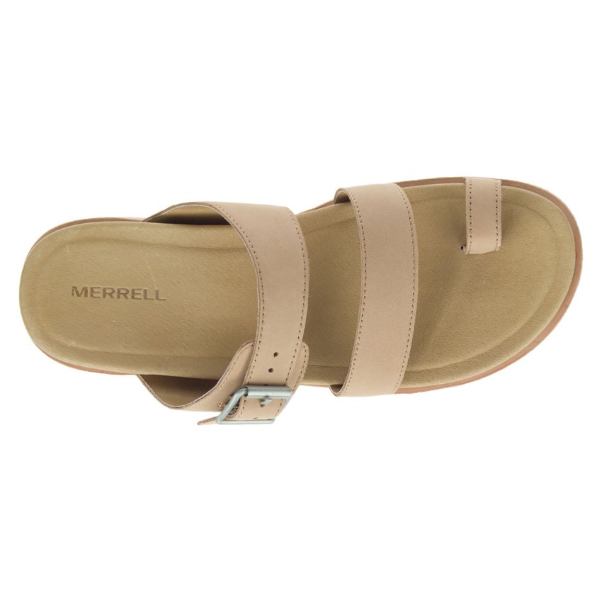 Claquette Merrell Juno Buckle Beige Femme | P.U.PXOH